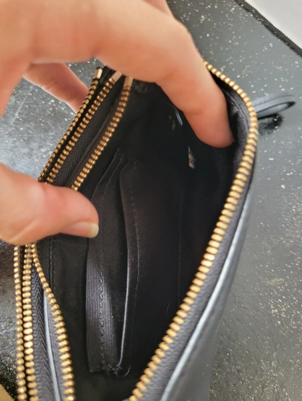 Coach black leather
